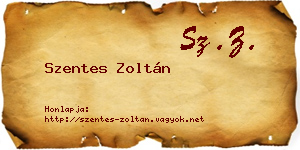 Szentes Zoltán névjegykártya