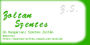 zoltan szentes business card