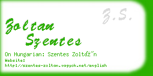 zoltan szentes business card